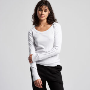 Wo's Organic Baby Rib L/S Tee