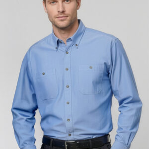 Mens Chambray Long Sleeve Shirt