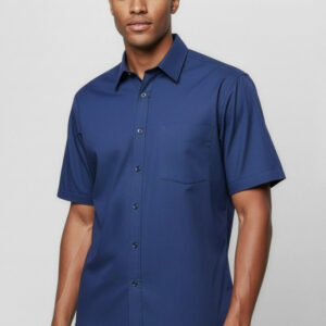 Mens Micro Check Short Sleeve Shirt