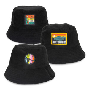 Terry Towelling Bucket Hat with Full Colour Patch (129723) - Main