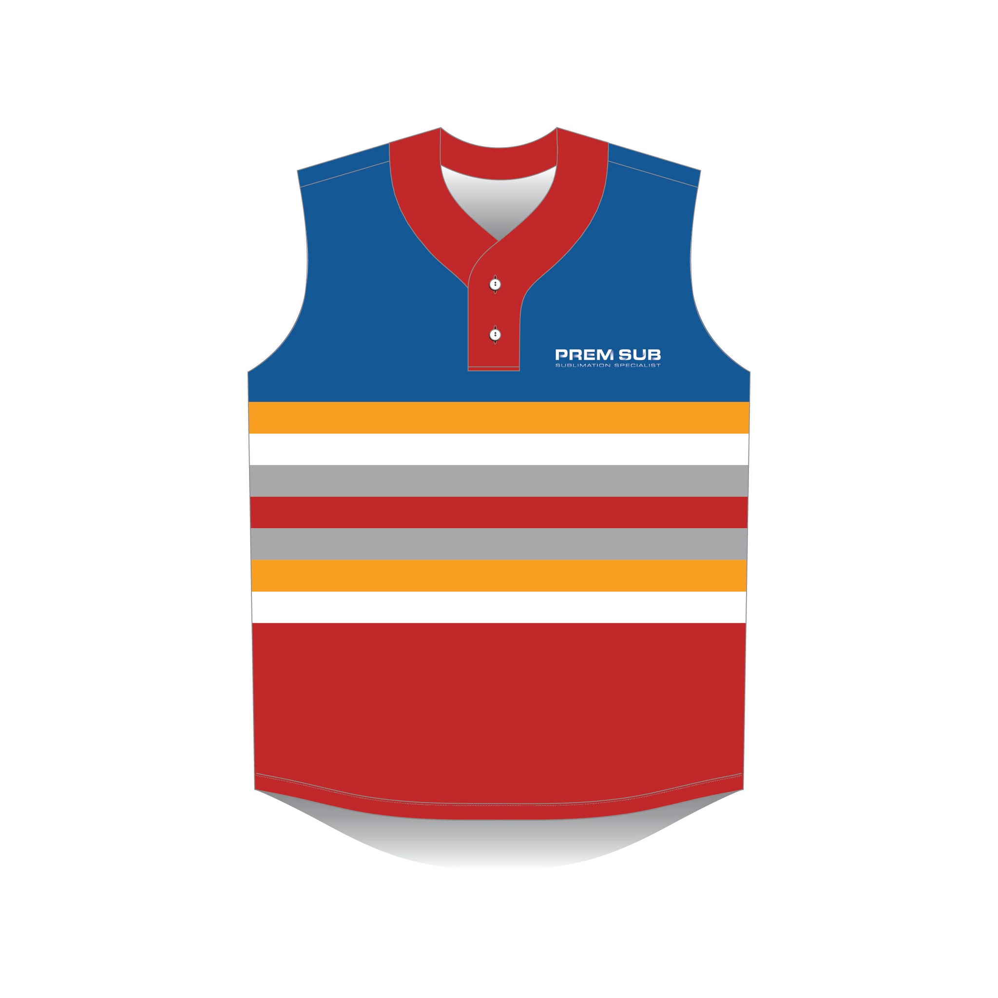 Baseball Sleeveless Jersey 2-Button - Front