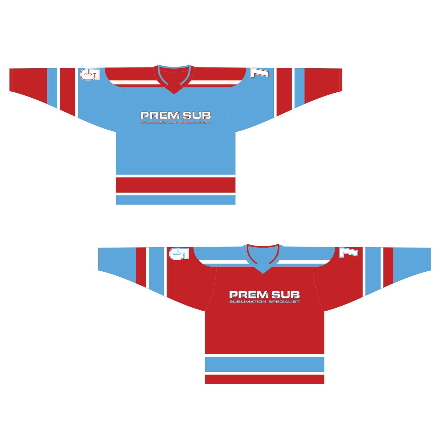 Ice Hockey Jersey Reversible Playing Top - Front
