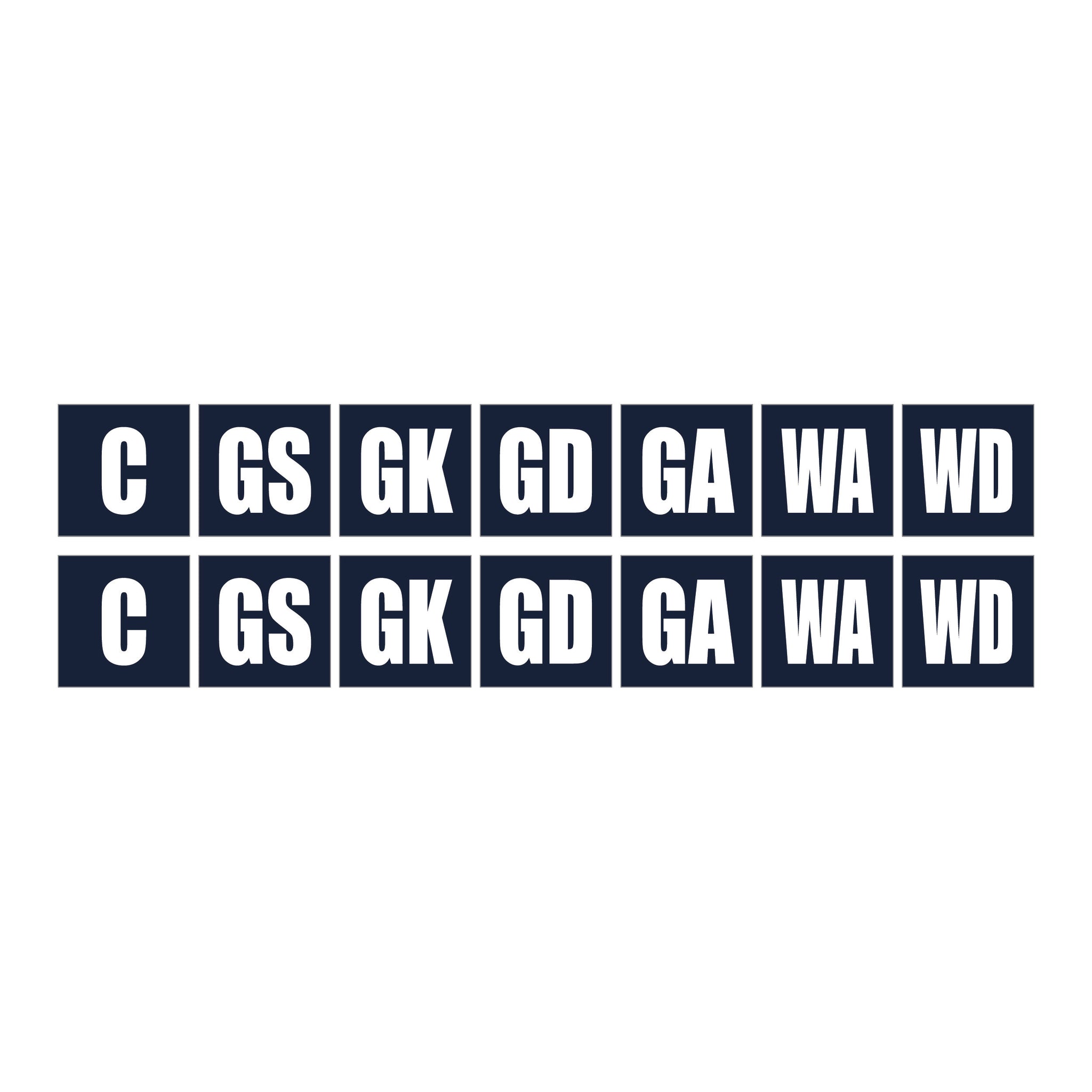 Netball Bib GK GA etc - Black