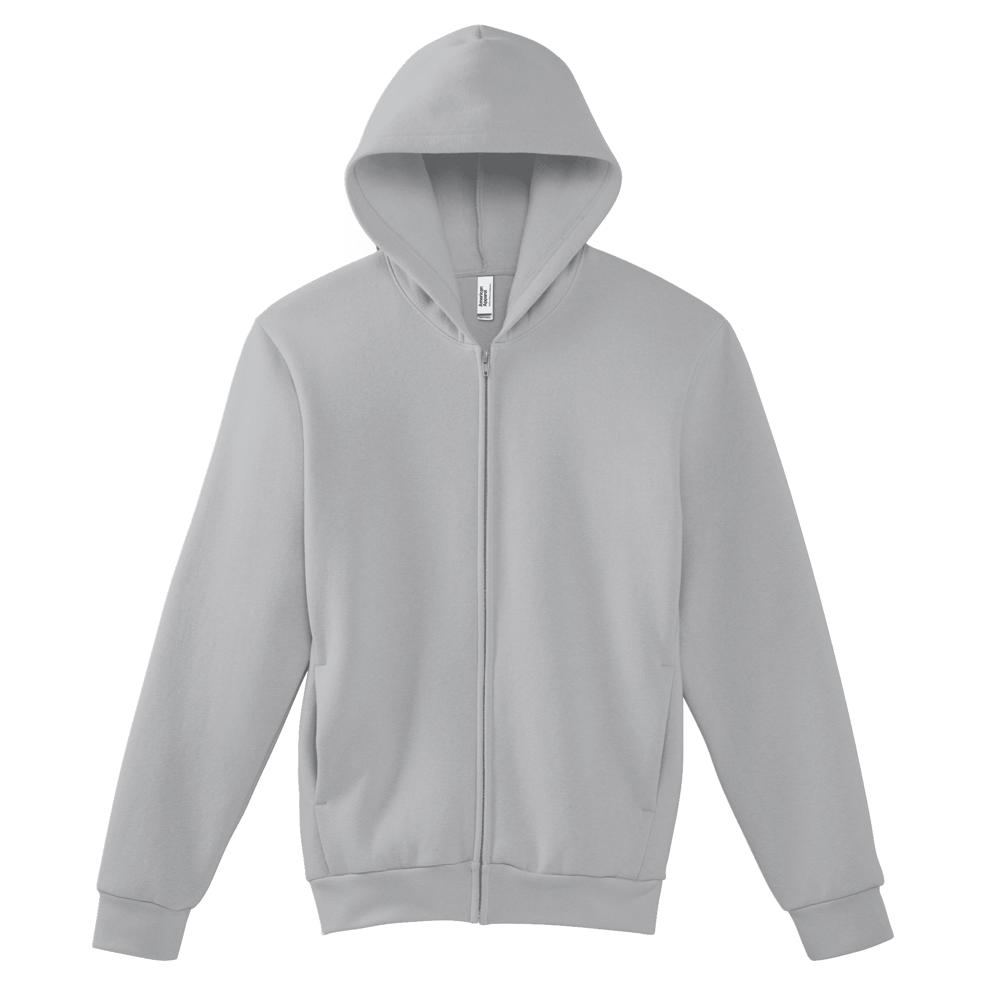 American Apparel Reflex Fleece Unisex Full Zip Hooded Sweat (RF497) - Heather Grey
